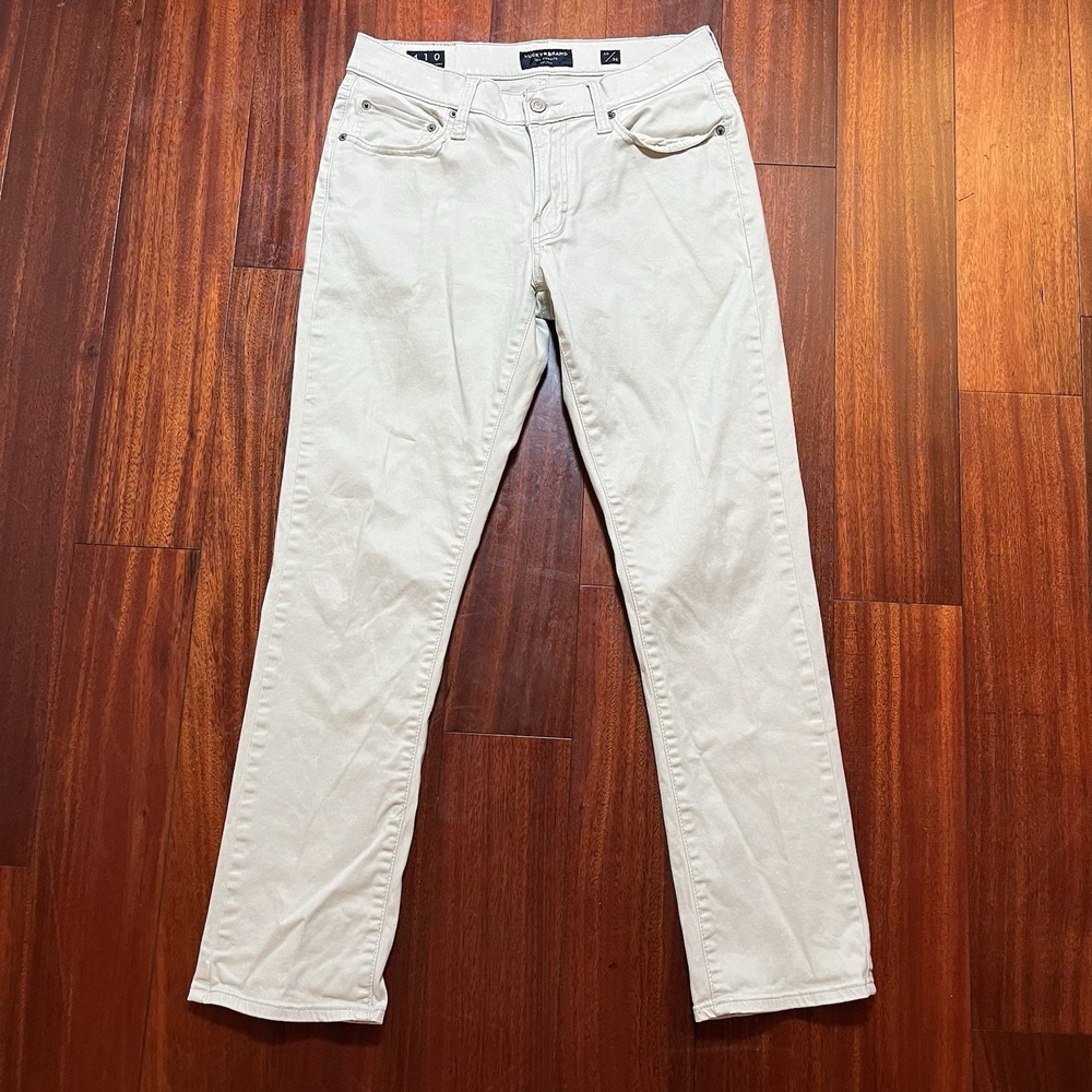 Lucky Brand 410 Athletic Straight Jeans Mens 30x30 White Stretch Fits 31x29